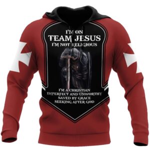 I’m On Team Jesus I’m Not Religious God 3D Hoodie For Man And Women, Jesus Printed 3D Hoodie