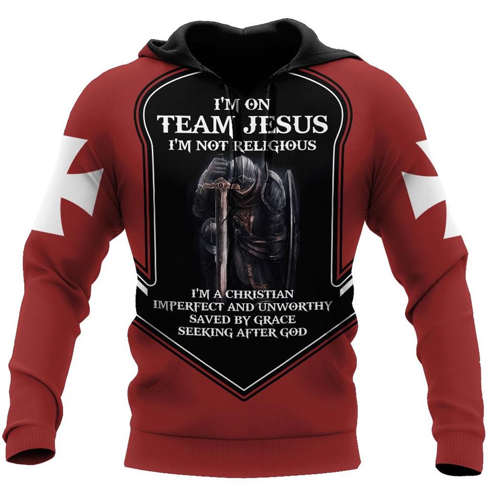 I’m On Team Jesus I’m Not Religious God 3D Hoodie For Man And Women, Jesus Printed 3D Hoodie