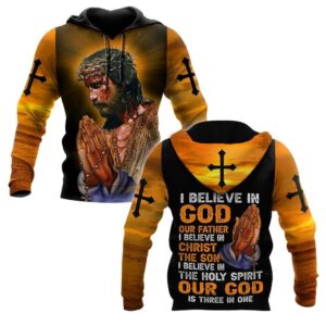 I Believe In God Our Father And Christ The Son God 3D Hoodie For Man And Women, Jesus Printed 3D Hoodie