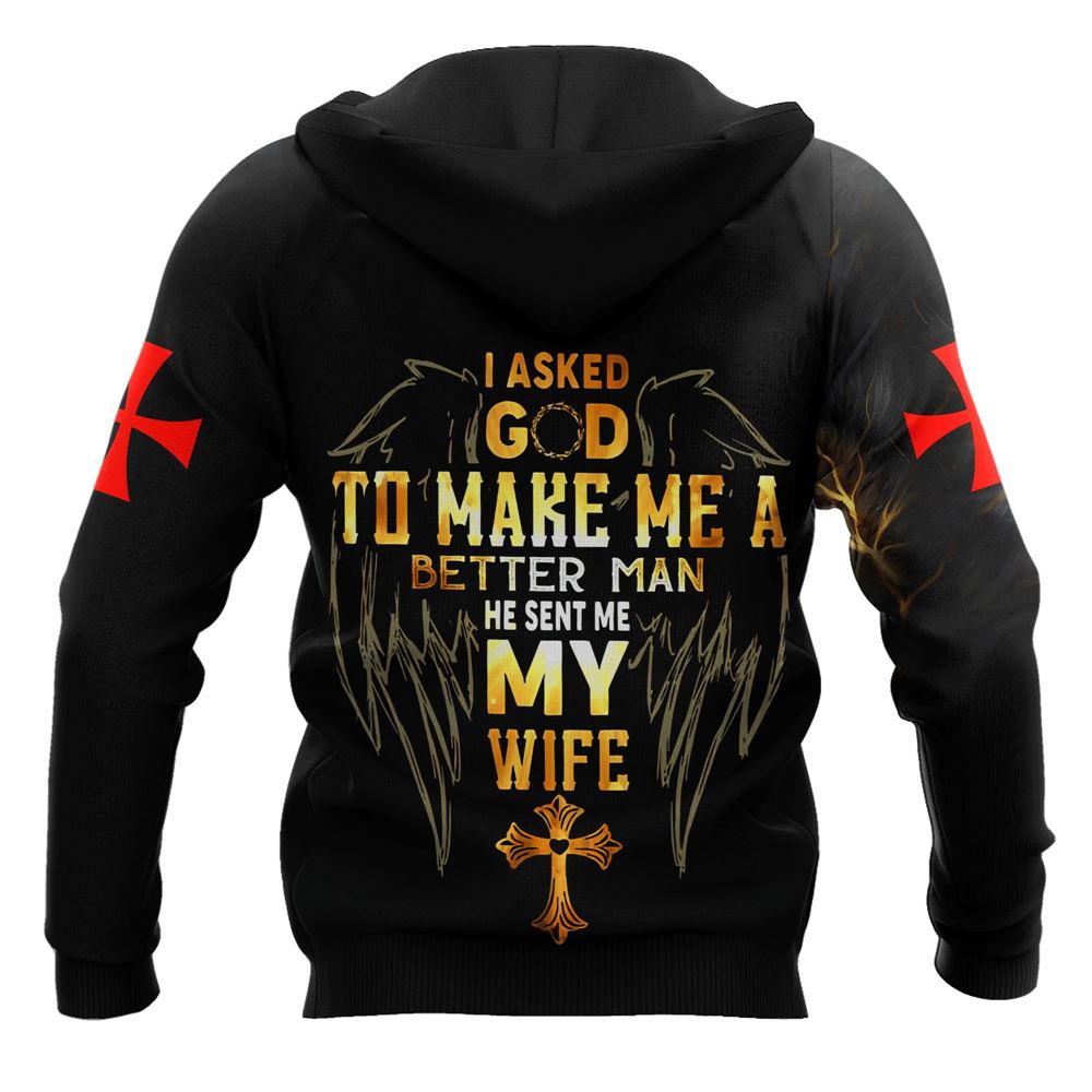 I Asked God To Make Me A Better Man God 3D Hoodie For Man And Women, Jesus Printed 3D Hoodie