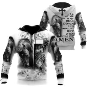 Horse And Jesus Until I Said A Men God 3D Hoodie For Man And Women, Jesus Printed 3D Hoodie