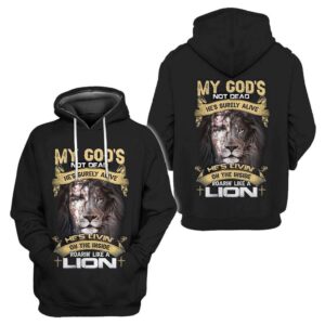 God’s Living On The Inside Roarin Like A Lion God 3D Hoodie For Man And Women, Jesus Printed 3D Hoodie