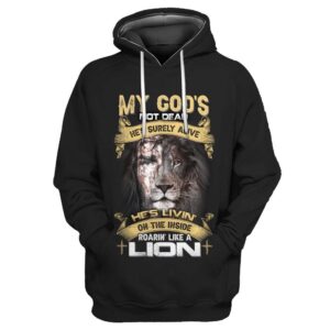 God s Living On The Inside Roarin Like A Lion God 3D Hoodie For Man And Women Jesus Printed 3D Hoodie 2 qclrgn.jpg