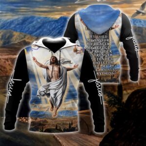 God Blessed Jesus Is My Savior My Healer My Refuge God 3D Hoodie For Man And Women, Jesus Printed 3D Hoodie