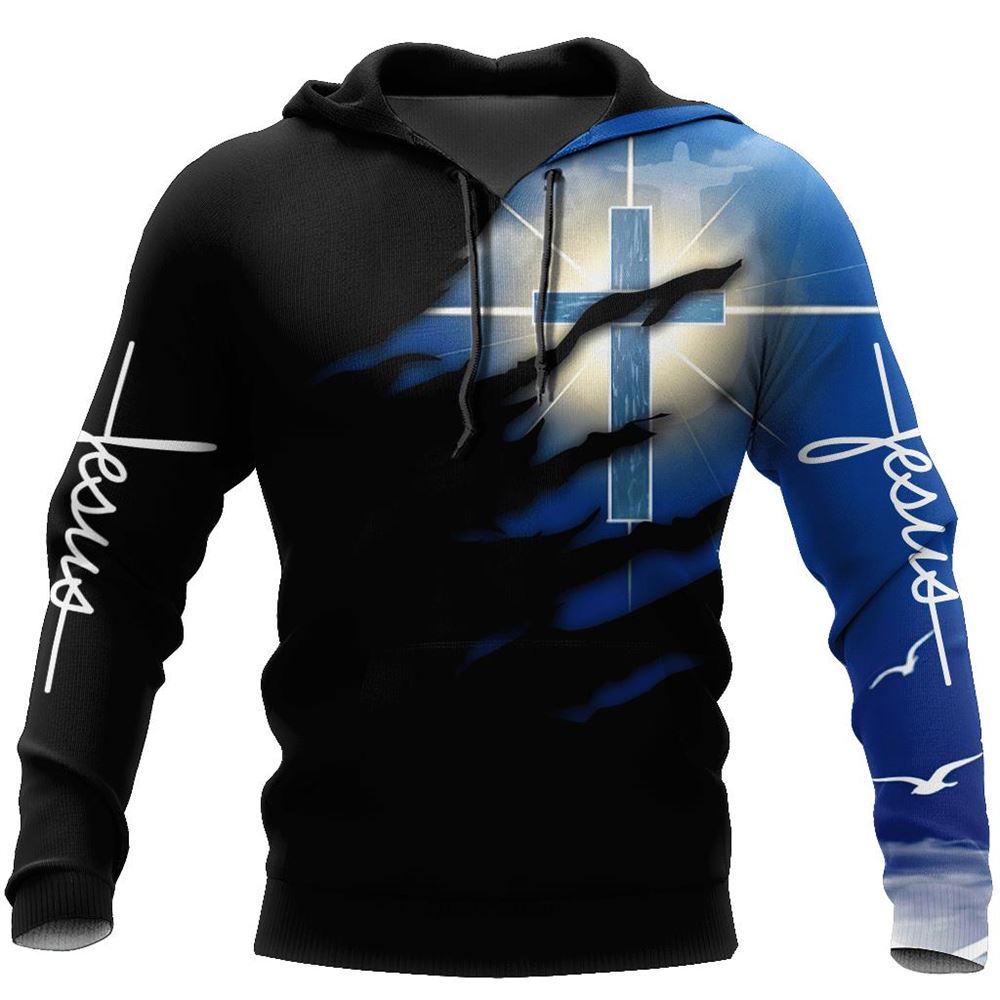 God Blessed Cross Blue God 3D Hoodie For Man And Women, Jesus Printed 3D Hoodie God Blessed Cross Blue God 3D Hoodie For Man And Women, Jesus Printed 3D Hoodie