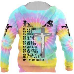God Blesse Tie Dye Jesus Is My Provider God 3D Hoodie For Man And Women Jesus Printed 3D Hoodie 3 alw2dh.jpg