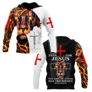 Fear Not For Jesus The Lion Of Judah Has Triumphed Revelation God 3D Hoodie For Man And Women, Jesus Printed 3D Hoodie