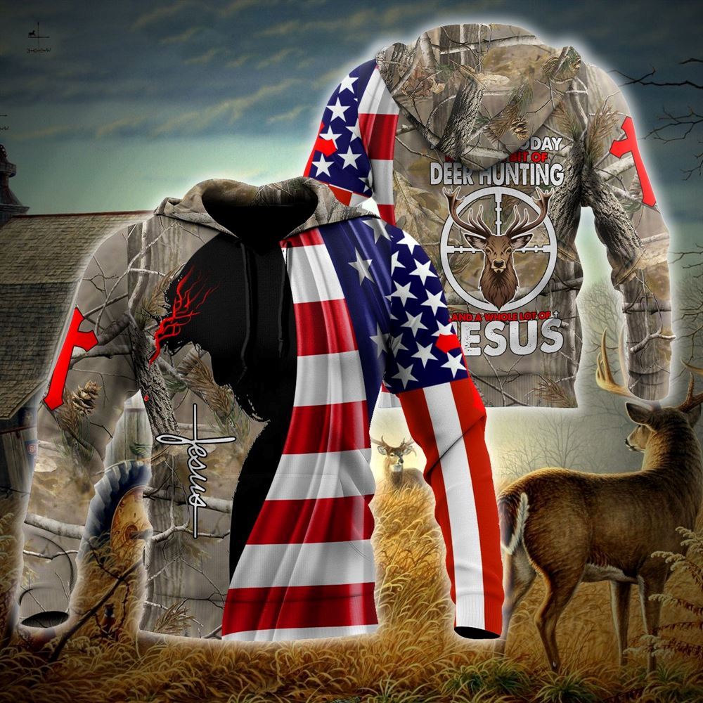 Deer Hunting And A Whole Lot Of Jesus God 3D Hoodie For Man And Women, Jesus Printed 3D Hoodie Deer Hunting And A Whole Lot Of Jesus God 3D Hoodie For Man And Women, Jesus Printed 3D Hoodie