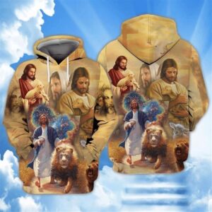 Beautiful Art Love Jesus God 3D Hoodie For Man And Women, Jesus Printed 3D Hoodie