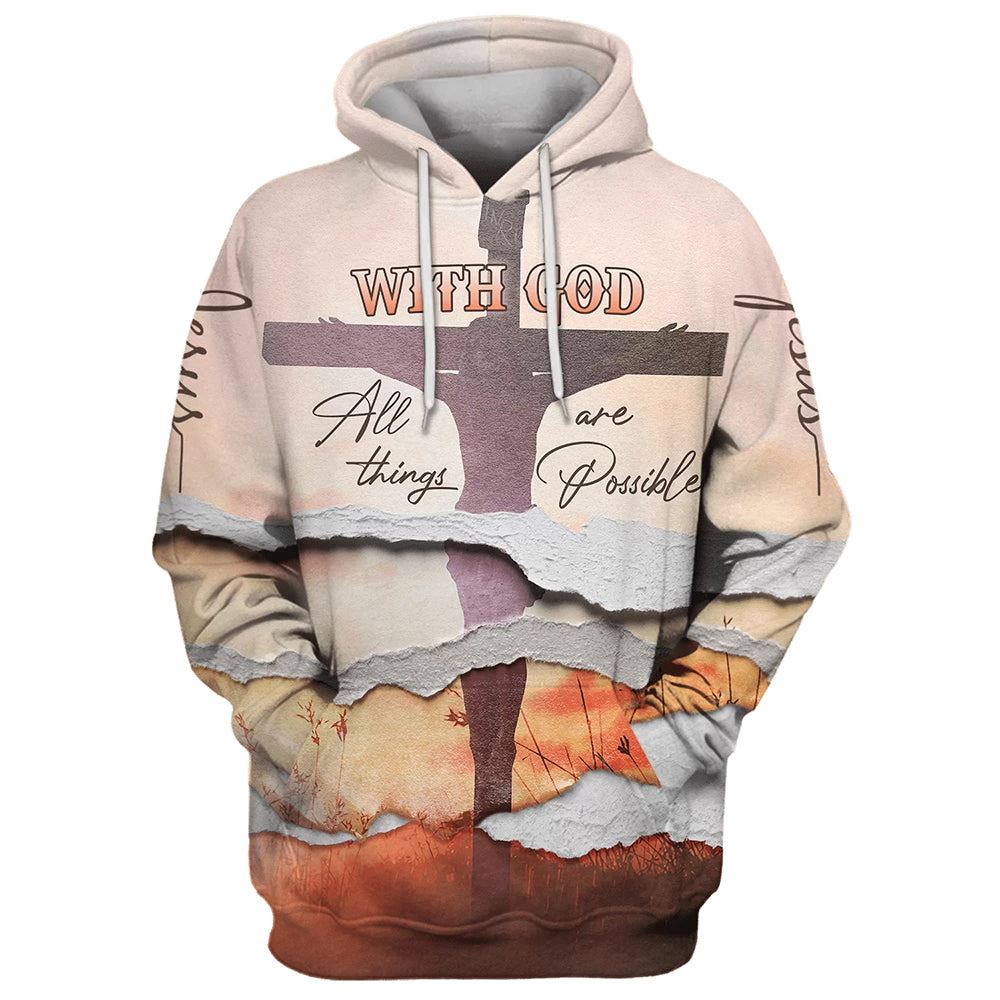 With God All Things Are Possible Hoodies Men & Women, God 3D Printed Hoodie, Christian Apparel Hoodies With God All Things Are Possible Hoodies Men & Women, God 3D Printed Hoodie, Christian Apparel Hoodies