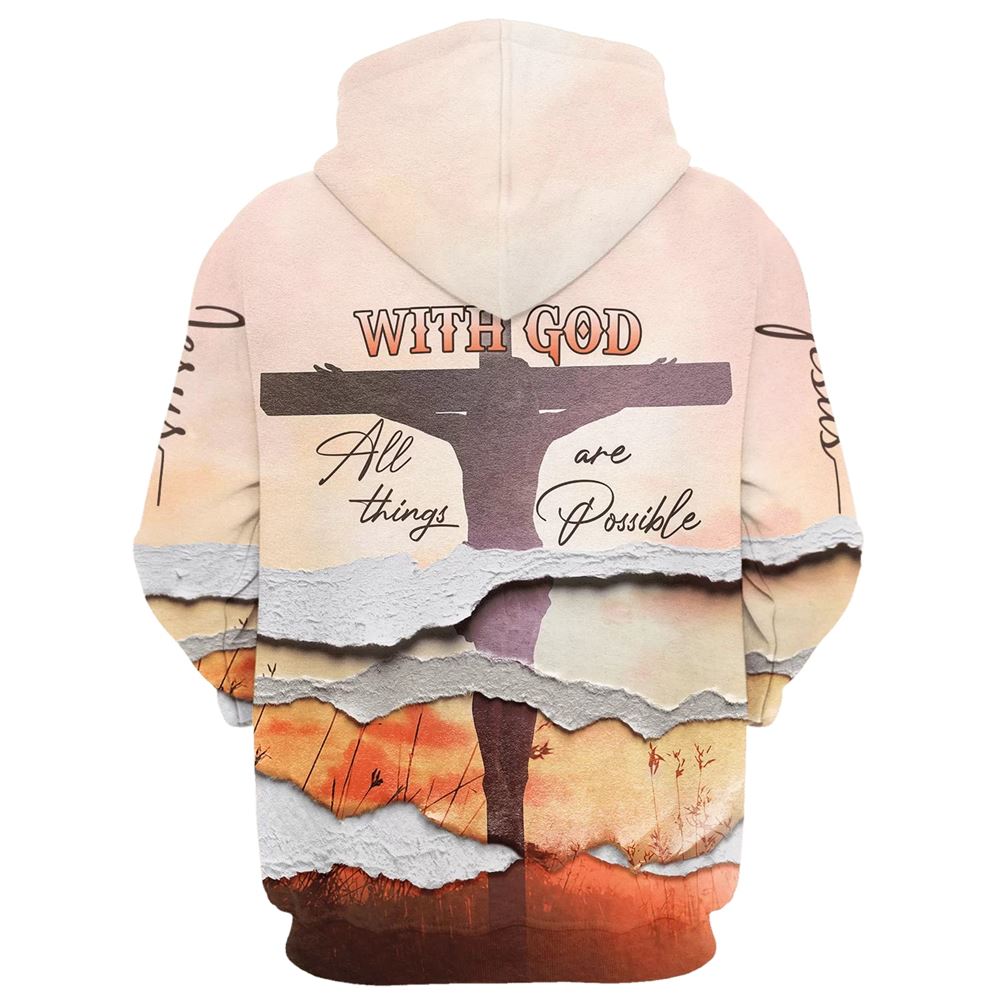 With God All Things Are Possible Hoodies Men & Women, God 3D Printed Hoodie, Christian Apparel Hoodies With God All Things Are Possible Hoodies Men & Women, God 3D Printed Hoodie, Christian Apparel Hoodies