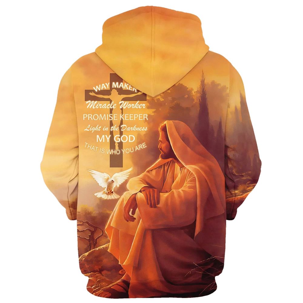 Way Maker Miracle Worker, Promise Keeper Hoodie Jesus And Dove Hoodies Jesus Hoodie Men & Women, God 3D Printed Hoodie, Christian Apparel Hoodies