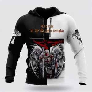 The Rise Of Knight Templar 3D Hoodies For Women Men, God 3D Printed Hoodie, Christian Apparel Hoodies