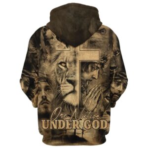 One Nation Under God The Cross Lion Of Judah Hoodie For Men Women God 3D Printed Hoodie Christian Apparel Hoodies 2 wzpewe.jpg