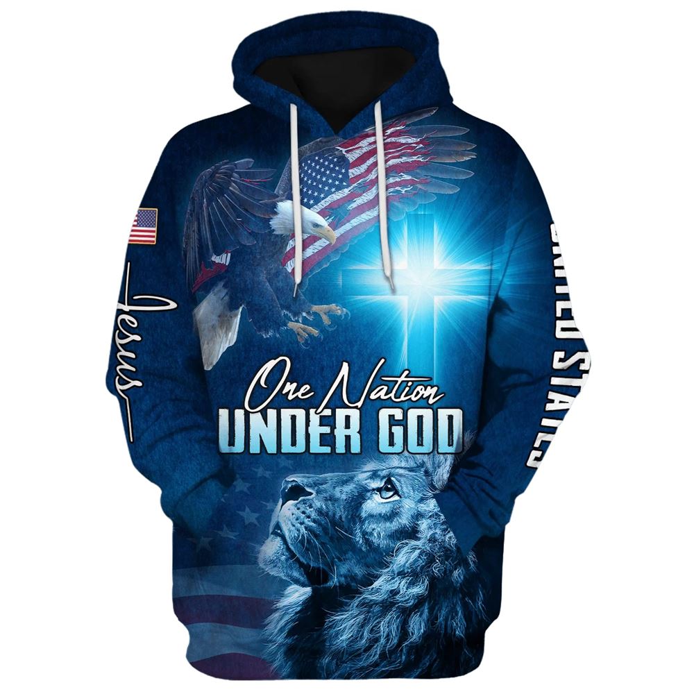 Lion Of Judah One Nation Under God Hoodies Men & Women, God 3D Printed Hoodie, Christian Apparel Hoodies Lion Of Judah One Nation Under God Hoodies Men & Women, God 3D Printed Hoodie, Christian Apparel Hoodies