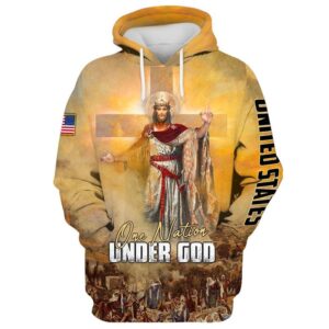 King Jesus Hoodie For Men & Women, God 3D Printed Hoodie, Christian Apparel Hoodies