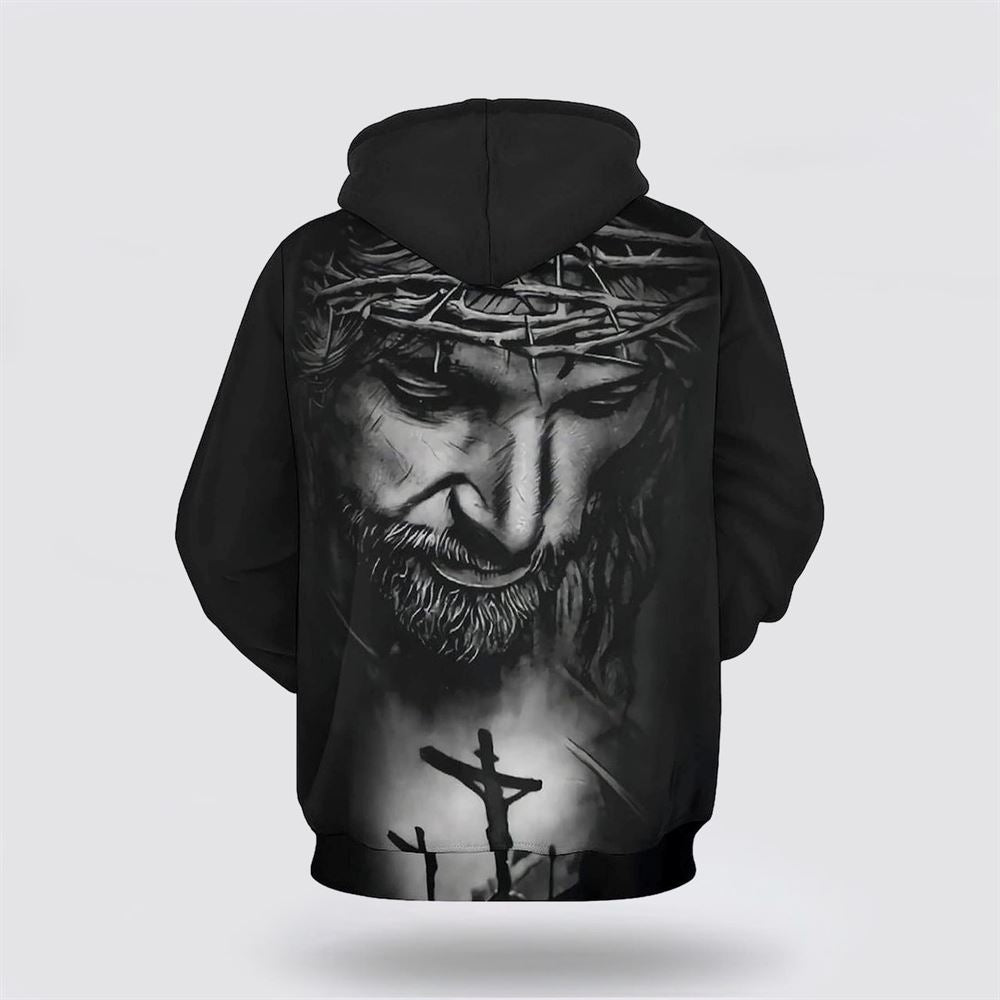 Jesus With Crown Of Thorns 3D Hoodies For Women Men, God 3D Printed Hoodie, Christian Apparel Hoodies Jesus With Crown Of Thorns 3D Hoodies For Women Men, God 3D Printed Hoodie, Christian Apparel Hoodies
