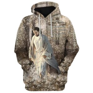 Jesus Walking Through The Fields Hoodie Way Maker Miracle Worker Hoodies Jesus Hoodie Men & Women, God 3D Printed Hoodie, Christian Apparel Hoodies