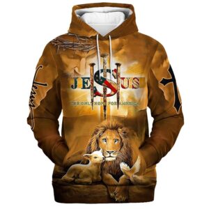 Jesus The Only Hope For America Hoodie Lion Lamb And Dove Hoodies Jesus Hoodie Men & Women, God 3D Printed Hoodie, Christian Apparel Hoodies