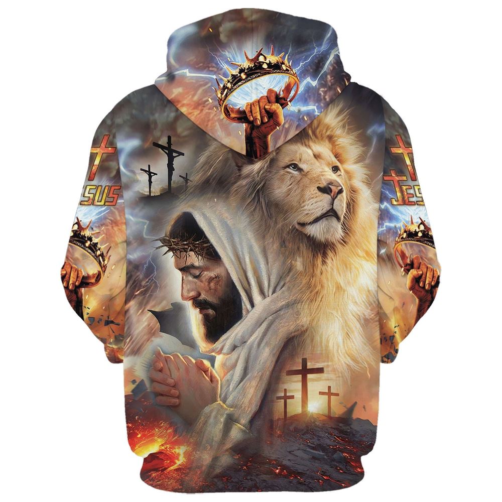 Jesus The Lion Of Judah 3D Hoodies Jesus Hoodie Men & Women, God 3D Printed Hoodie, Christian Apparel Hoodies