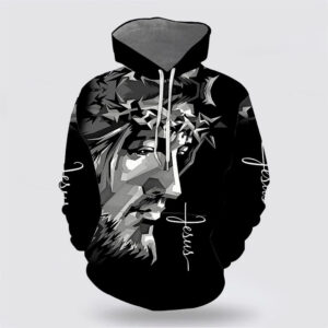 Jesus Portrait 3D Hoodies For Women Men, God 3D Printed Hoodie, Christian Apparel Hoodies