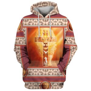 Jesus Onthe Cross God Lion Lamb Dove Hoodies Jesus Hoodie Men & Women, God 3D Printed Hoodie, Christian Apparel Hoodies
