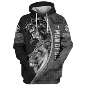 Jesus Lion Faith Over Fear Hoodies Jesus Hoodie Men & Women, God 3D Printed Hoodie, Christian Apparel Hoodies