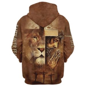 Jesus Lion Faith Over Fear Hoodie For Men Women God 3D Printed Hoodie Christian Apparel Hoodies 2 lisqhz.jpg