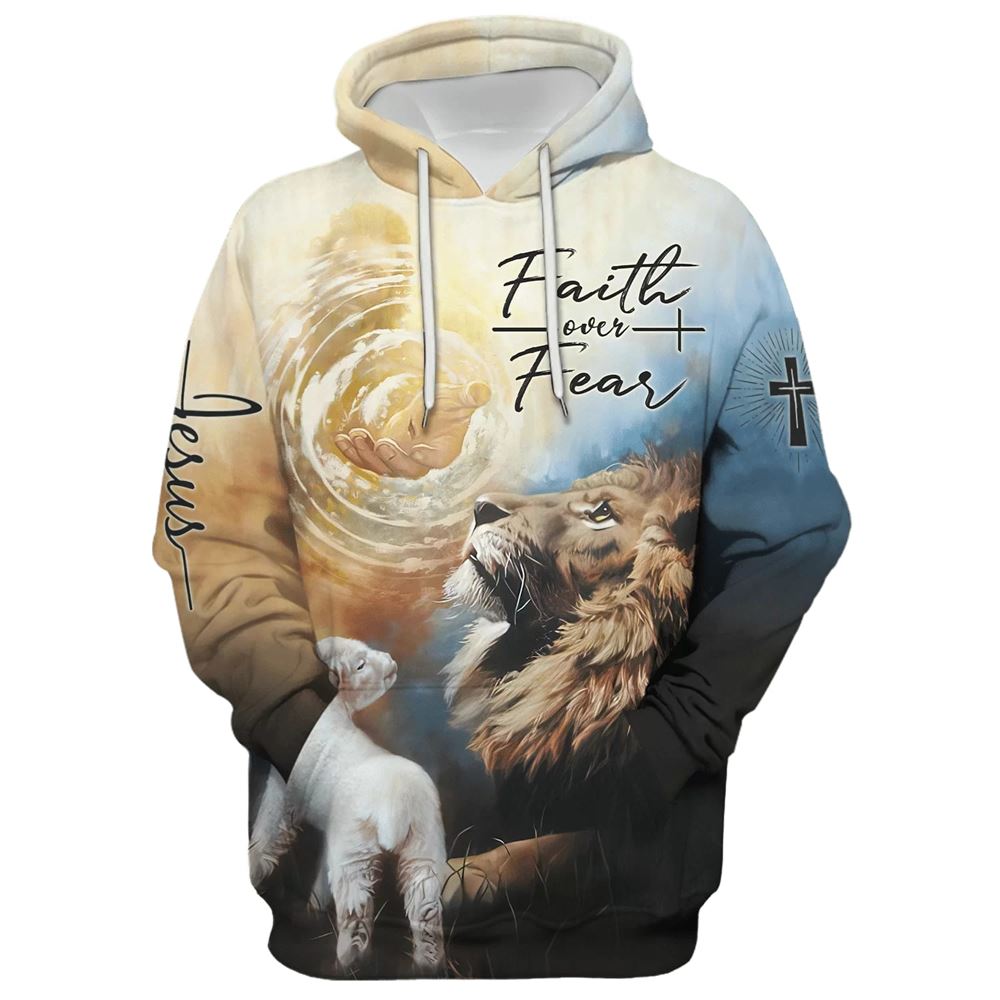 Jesus Lion Faith Over Fear Christ Hoodies, Christ God Hand Hoodie For Men & Women, God 3D Printed Hoodie, Christian Apparel Hoodies Jesus Lion Faith Over Fear Christ Hoodies, Christ God Hand Hoodie For Men & Women, God 3D Printed Hoodie, Christian Apparel Hoodies