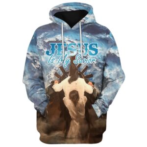 Jesus Is My Savior Hoodies Jesus Hoodie Men & Women, God 3D Printed Hoodie, Christian Apparel Hoodies