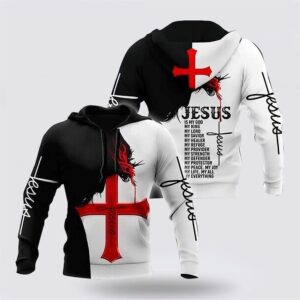 Jesus Is My Life 3D Hoodies For Women Men, God 3D Printed Hoodie, Christian Apparel Hoodies