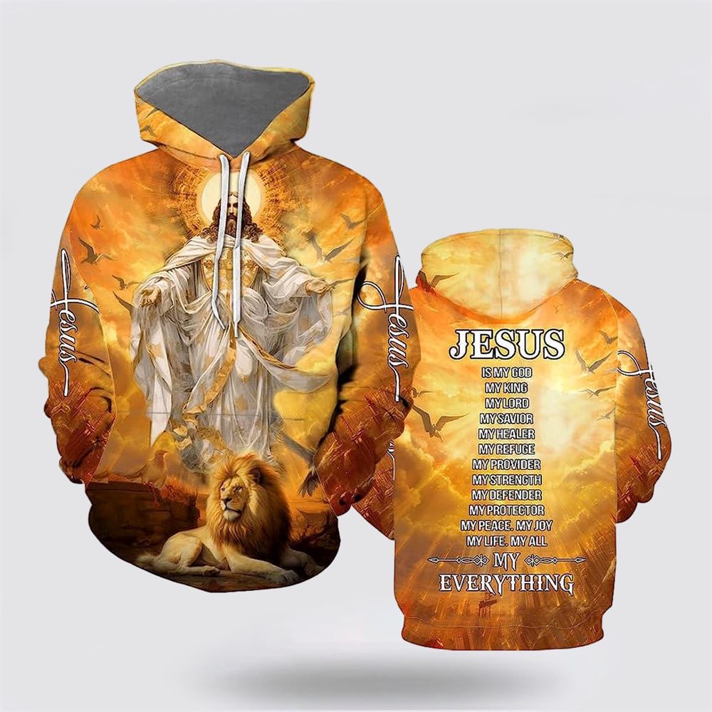 Jesus Is My God My King My Lord Lion 3D Hoodies For Women Men, God 3D Printed Hoodie, Christian Apparel Hoodies Jesus Is My God My King My Lord Lion 3D Hoodies For Women Men, God 3D Printed Hoodie, Christian Apparel Hoodies