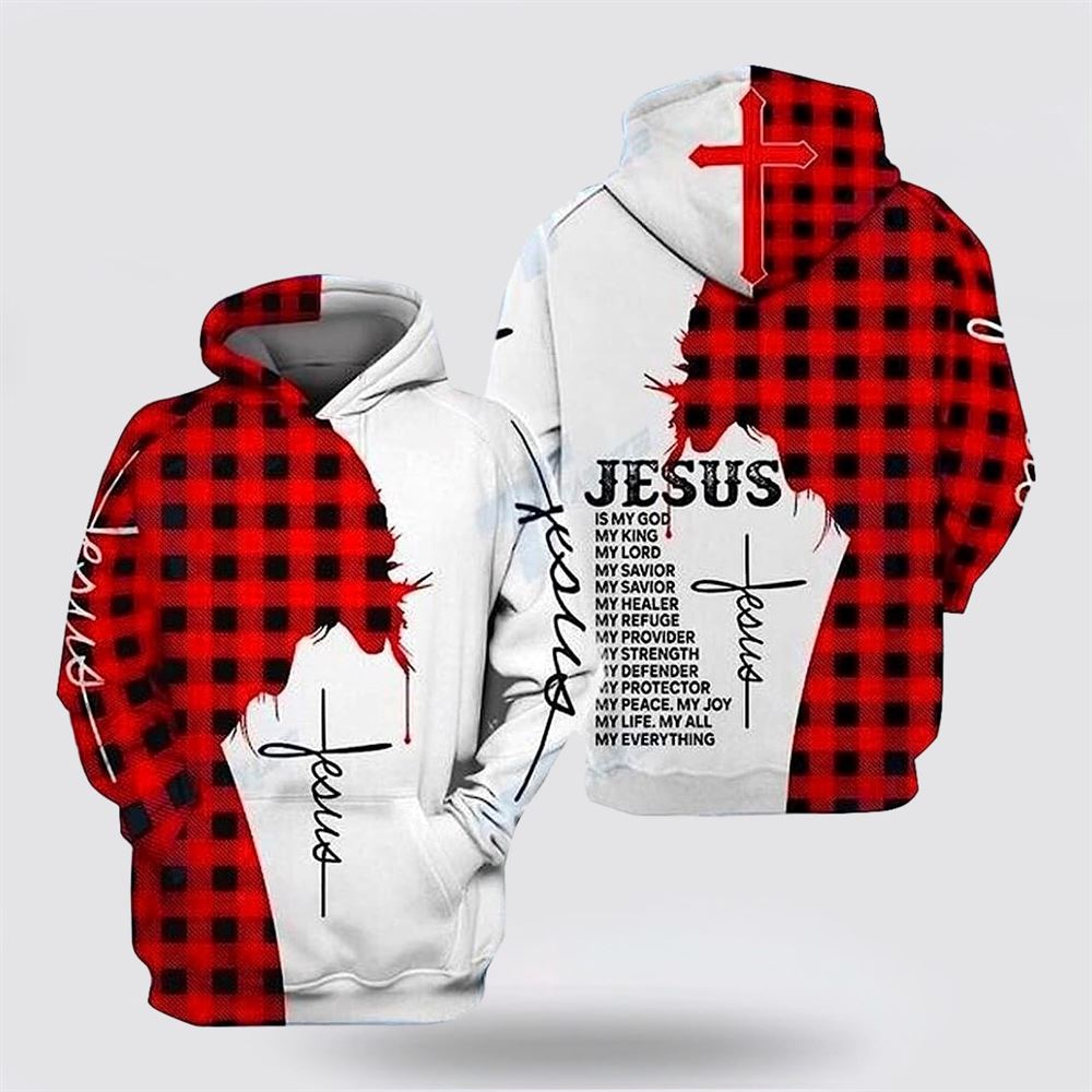 Jesus Is My God My King My Lord 3D Hoodies For Women Men, God 3D Printed Hoodie, Christian Apparel Hoodies