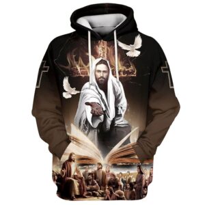 Jesus God Bible And Dove Hoodies Jesus Hoodie For Men & Women, God 3D Printed Hoodie, Christian Apparel Hoodies