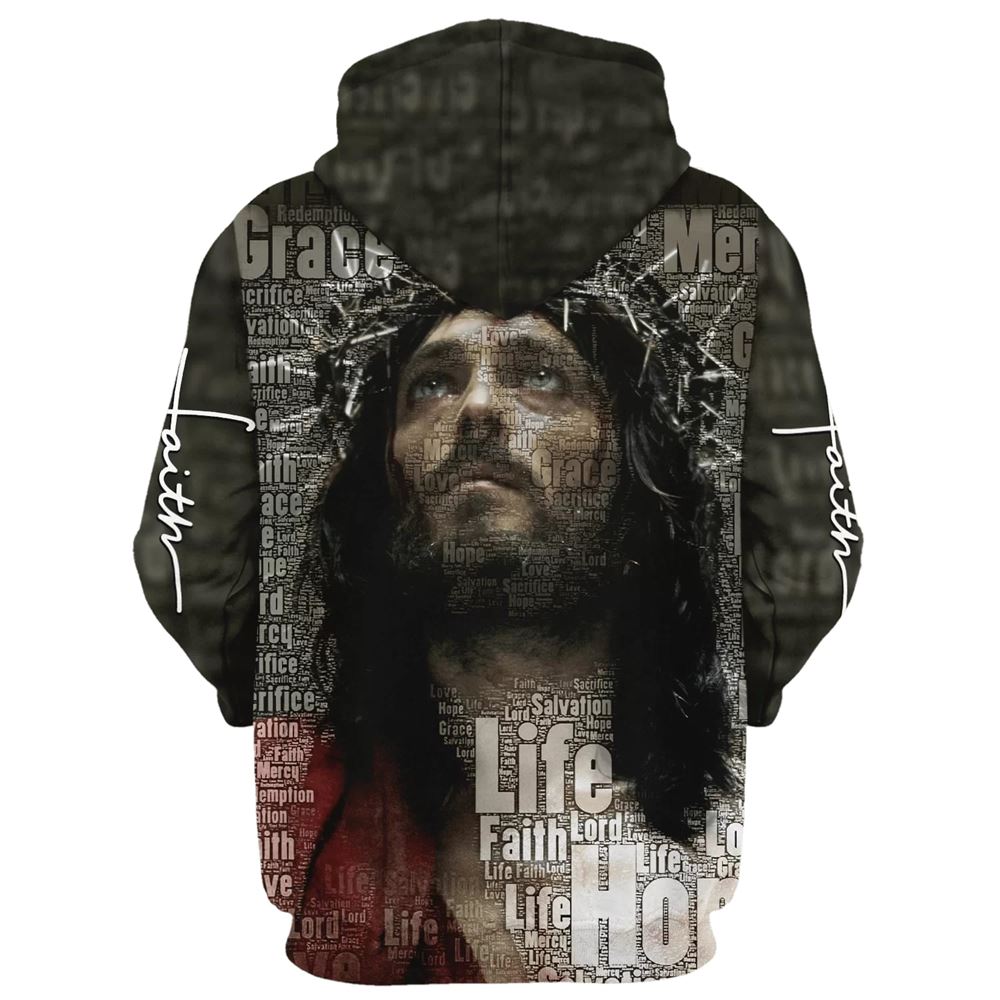Jesus Christ Crown Of Thorns Hoodie For Men & Women, God 3D Printed Hoodie, Christian Apparel Hoodies