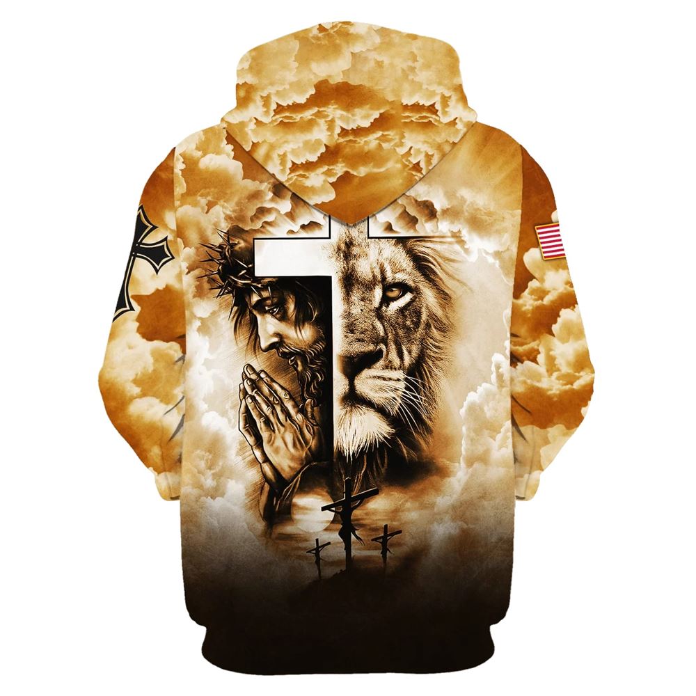 Jesus And The Cross Lion Of Judah Hoodie For Men & Women, God 3D Printed Hoodie, Christian Apparel Hoodies Jesus And The Cross Lion Of Judah Hoodie For Men & Women, God 3D Printed Hoodie, Christian Apparel Hoodies