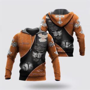 Jesus And Lion Half Face 3D Hoodies For Men Women, God 3D Printed Hoodie, Christian Apparel Hoodies