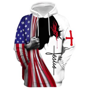 Jesus American Flag, Jesus Is My God Hoodie For Men & Women, God 3D Printed Hoodie, Christian Apparel Hoodies