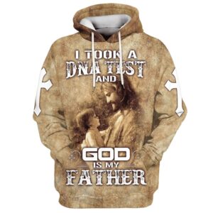 I Took A Dna Test And God Is My Father Hoodie Jesus And Baby Hoodies Jesus Hoodie Men & Women, God 3D Printed Hoodie, Christian Apparel Hoodies