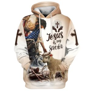 God Lamb Crown Of Thorn Jesus Is My Savior Hoodies Jesus Hoodie Men & Women, God 3D Printed Hoodie, Christian Apparel Hoodies