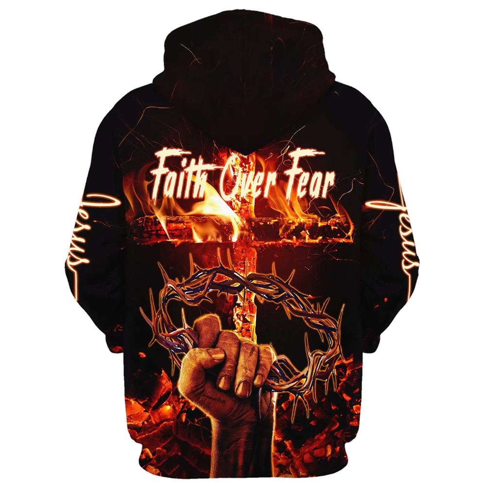 Crown Of Thorns Jesus Christ, Faith Over Fear Hoodie For Men & Women, God 3D Printed Hoodie, Christian Apparel Hoodies Crown Of Thorns Jesus Christ, Faith Over Fear Hoodie For Men & Women, God 3D Printed Hoodie, Christian Apparel Hoodies
