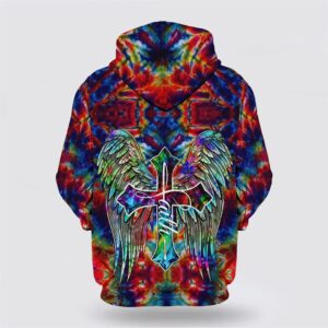 Christian Faith Of Jesus Cross Red 3D Hoodies For Women Men, God 3D Printed Hoodie, Christian Apparel Hoodies