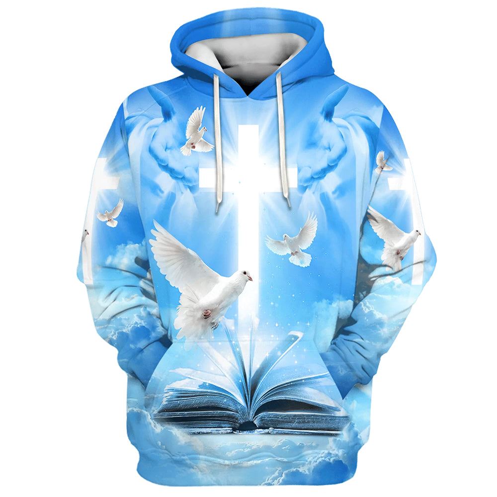 Christian Cross, Bible And Dove 3D Hoodies Men & Women, God 3D Printed Hoodie, Christian Apparel Hoodies Christian Cross, Bible And Dove 3D Hoodies Men & Women, God 3D Printed Hoodie, Christian Apparel Hoodies