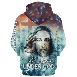 America One Nation Under God Hoodie Jesus Christ Lion Of Judah American Flag Hoodie For Men Women Christian 3D Printed Hoodie 2 d3zdff.jpg
