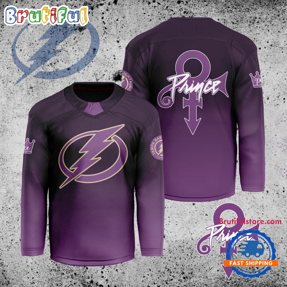 NHL Tampa Bay Lightning Personalized Prince Night Hockey Jersey NHL Tampa Bay Lightning Personalized Prince Night Hockey Jersey