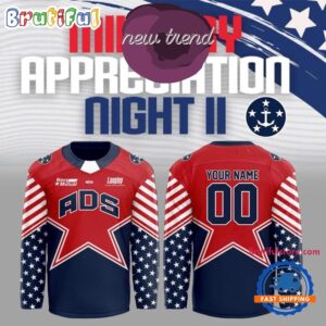 Norfolk Admirals 2026 Military Appreciation Night Limited Edition Custom Hockey Jersey