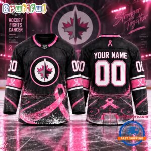 NHL Winnipeg Jets Pink Fights Breast Cancer 2026 Personalized Hockey Jersey