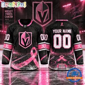 NHL Vegas Golden Knights Pink Fights Breast Cancer 2026 Personalized Hockey Jersey