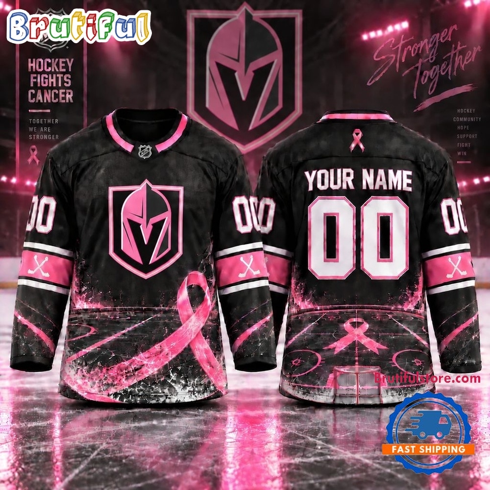 NHL Vegas Golden Knights Pink Fights Breast Cancer 2026 Personalized Hockey Jersey NHL Vegas Golden Knights Pink Fights Breast Cancer 2026 Personalized Hockey Jersey