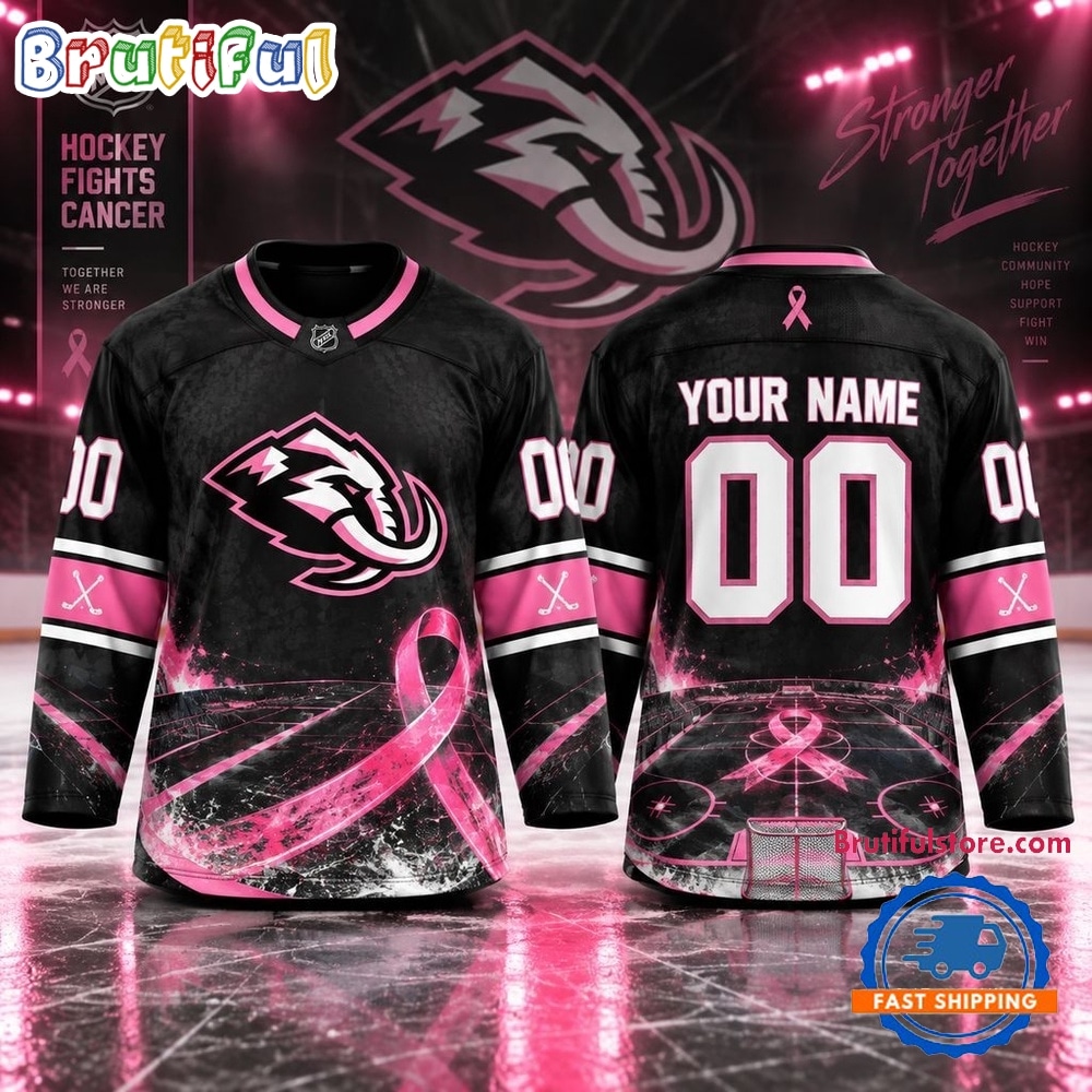 NHL Utah Mammoth Pink Fights Breast Cancer 2026 Personalized Hockey Jersey NHL Utah Mammoth Pink Fights Breast Cancer 2026 Personalized Hockey Jersey